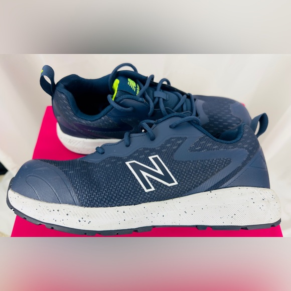 New Balance Men's Composite Toe Logic Industrial Boot, Navy/Lime EH, 8 Mild Use - Picture 8 of 13
